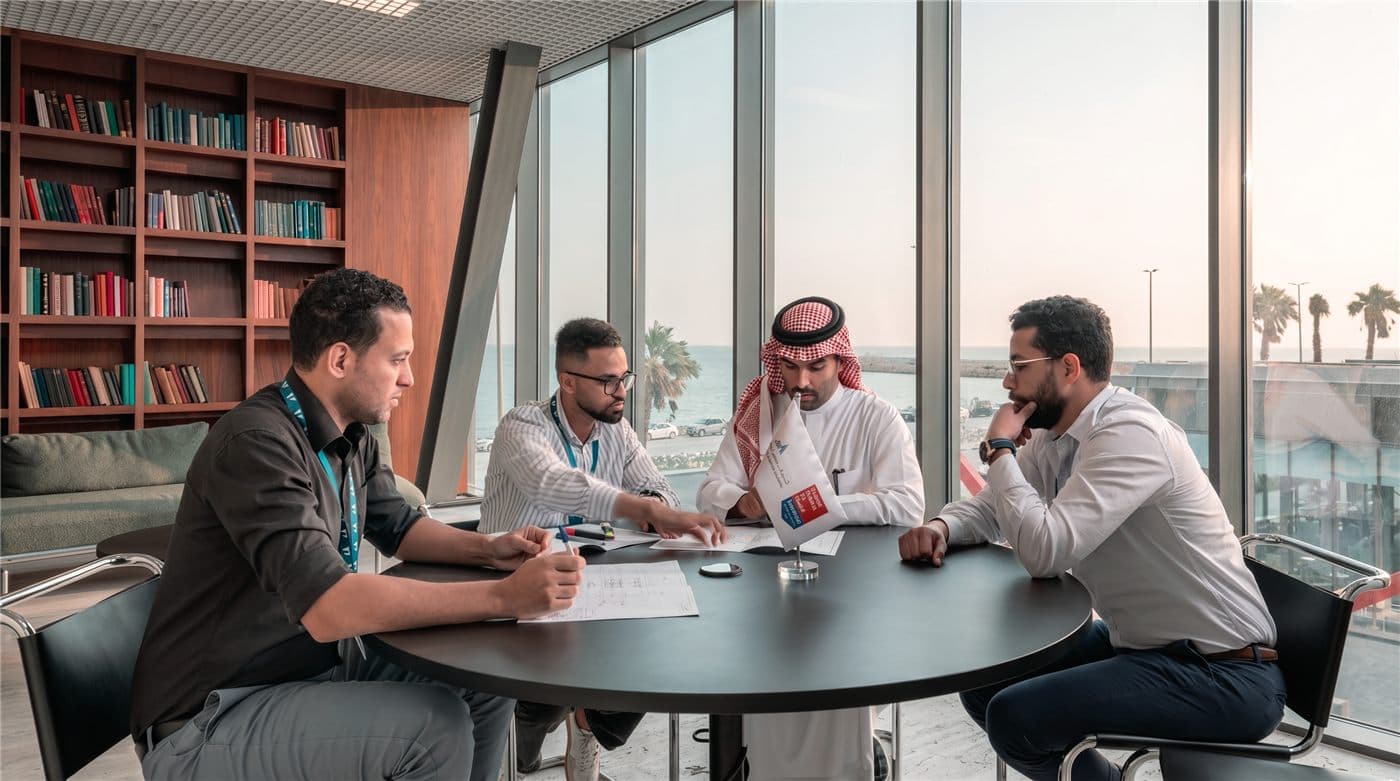 Team meeting at Almousa Engineering offices